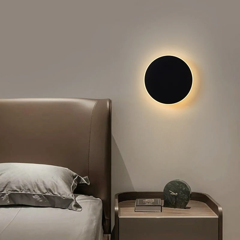ZenithGlow Round LED Wall Lamp with Touch Sensor and Dimmable Light