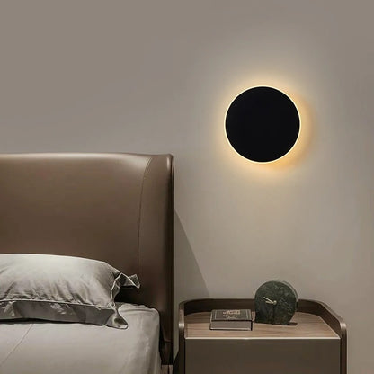 ZenithGlow Round LED Wall Lamp with Touch Sensor and Dimmable Light