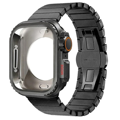 SleekArmor - Apple Watch Case & Stainless Steel Band for 42-49mm
