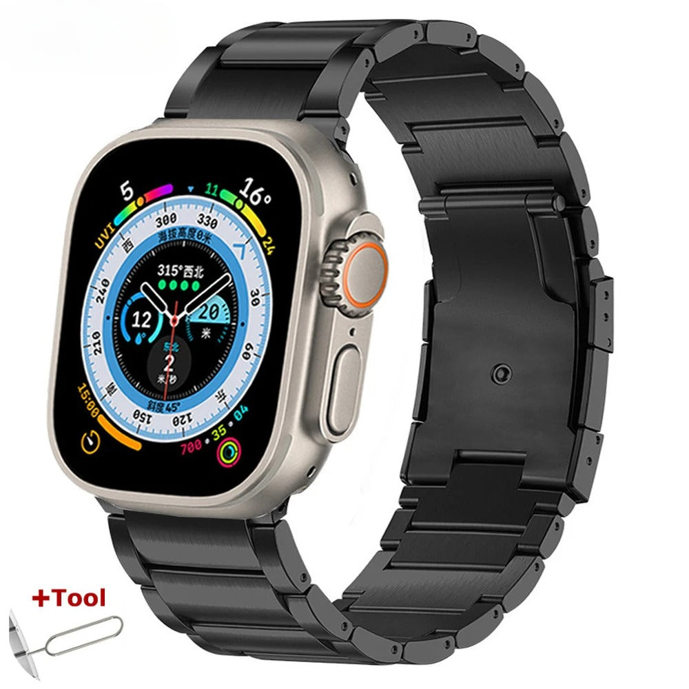 Nomad Supply - Luxury Titanium Bracelet for Apple Watch Ultra & Series 2–10, SE (44–49mm)