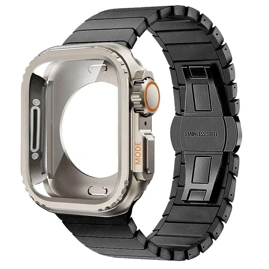 SleekArmor - Apple Watch Case & Stainless Steel Band for 42-49mm