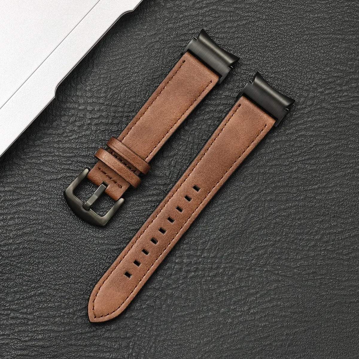 Luxband - No-Gap Leather Strap for Samsung Galaxy Watch 4–7 & 5 Pro