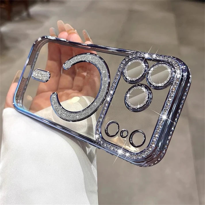 DazzleTech MagSafe iPhone Hülle – Funkelnder Schutz mit Strass-Kristallen