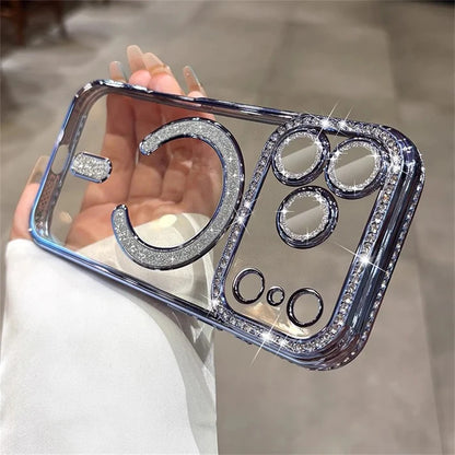 DazzleTech MagSafe iPhone Hülle – Funkelnder Schutz mit Strass-Kristallen