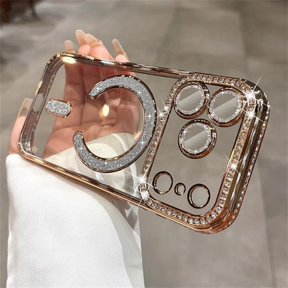 DazzleTech MagSafe iPhone Hülle – Funkelnder Schutz mit Strass-Kristallen