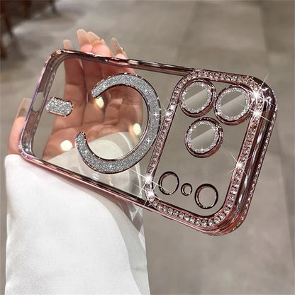 DazzleTech MagSafe iPhone Hülle – Funkelnder Schutz mit Strass-Kristallen