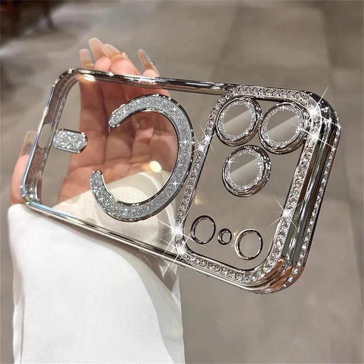 DazzleTech MagSafe iPhone Hülle – Funkelnder Schutz mit Strass-Kristallen