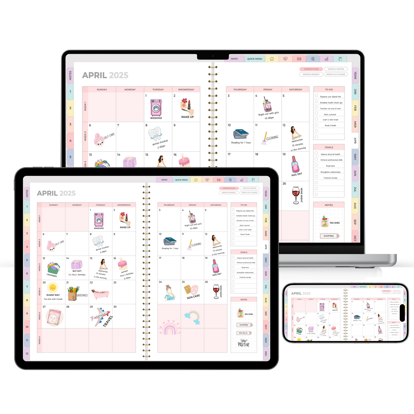 Premium (All-In-One) Digital Planner For 2025, 2026, 2027 & Undated