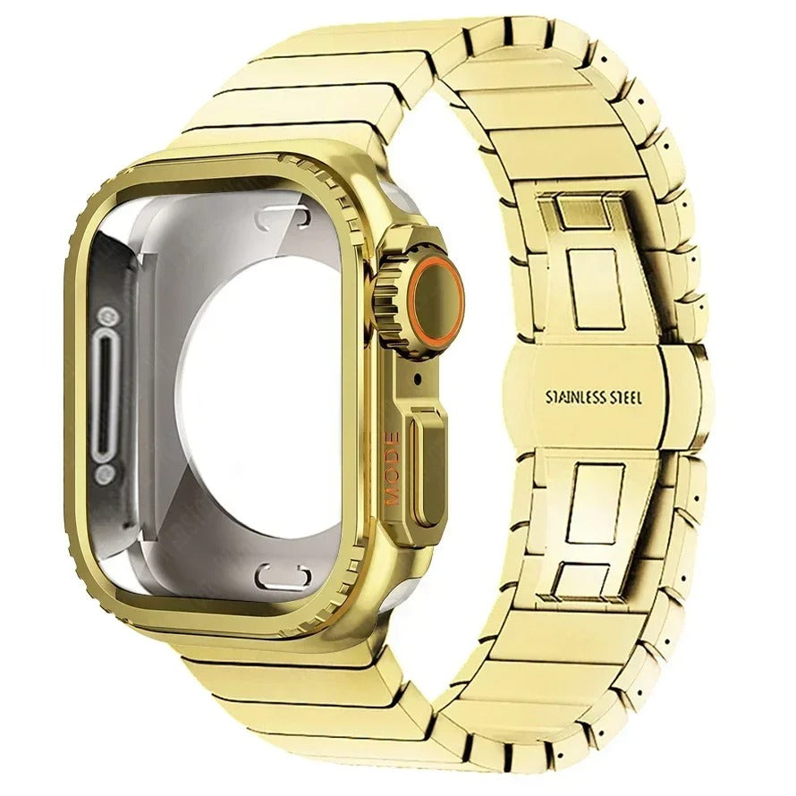 SleekArmor - Apple Watch Case & Stainless Steel Band for 42-49mm