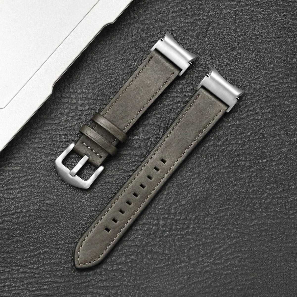 Luxband - No-Gap Leather Strap for Samsung Galaxy Watch 4–7 & 5 Pro