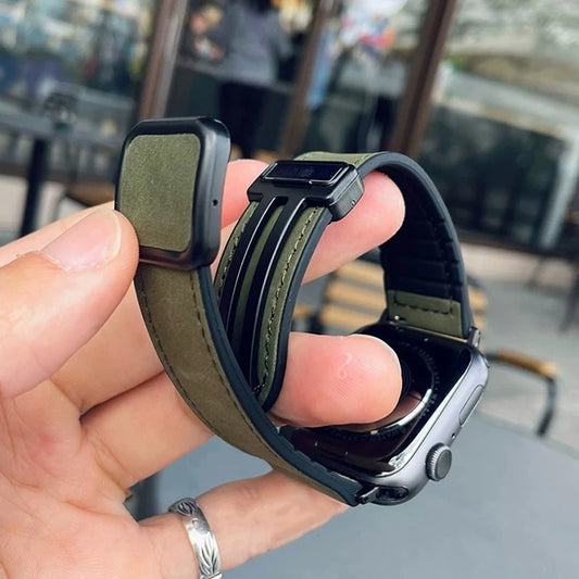 BandMaster Magnetic Leather Strap for Apple Watch