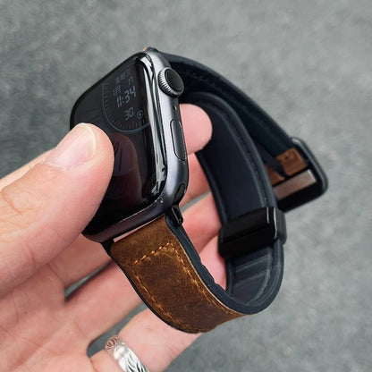 BandMaster Magnetic Leather Strap for Apple Watch