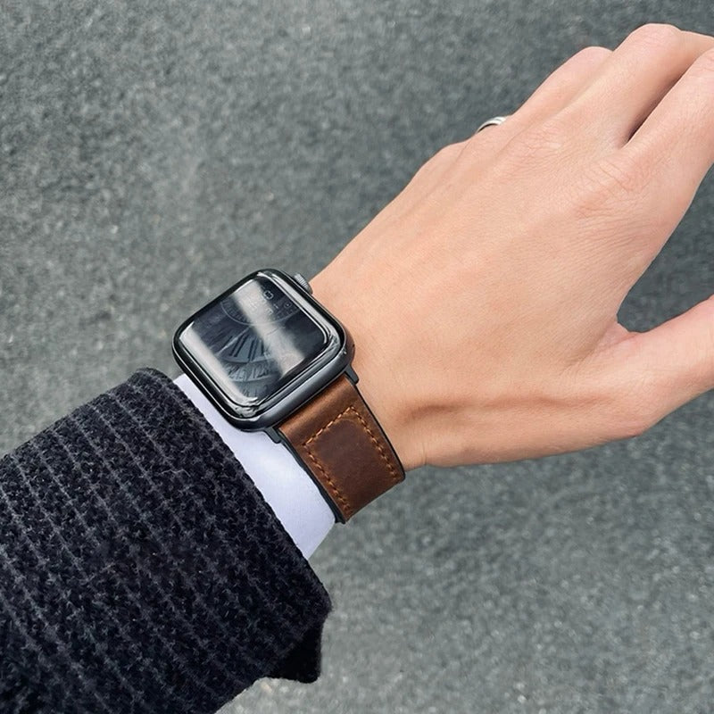 BandMaster Magnetic Leather Strap for Apple Watch