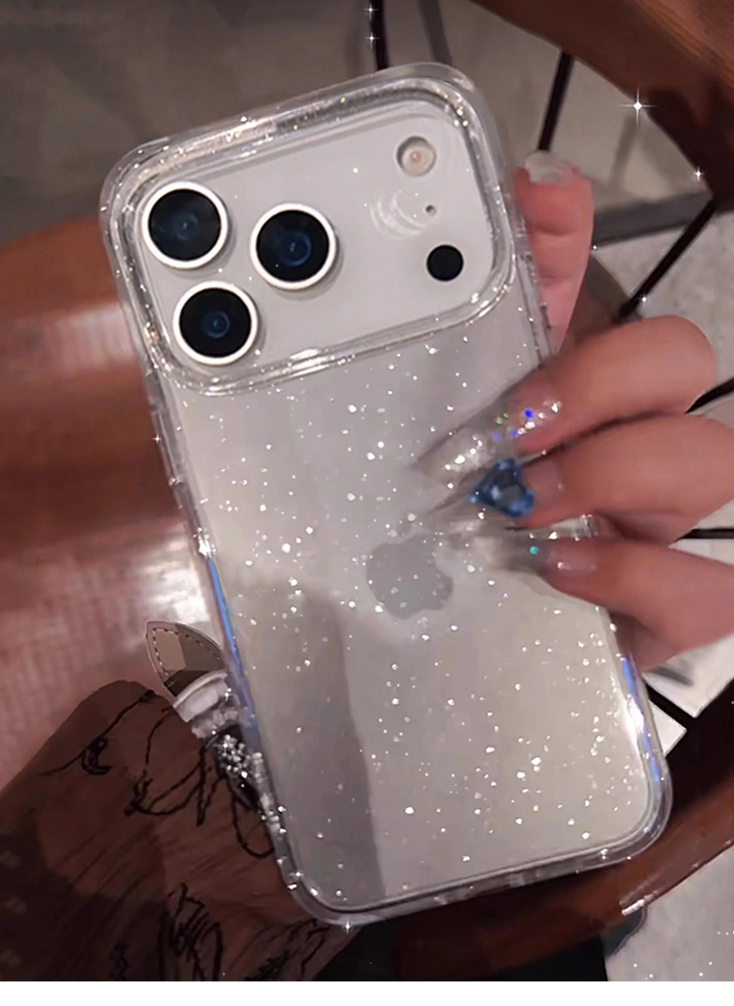 SparkleGuard Clear Rhinestone iPhone Case - Luxury Bling Protection