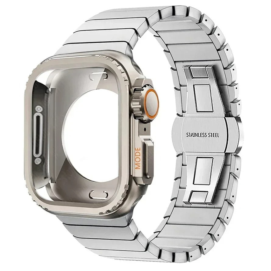 SleekArmor - Apple Watch Case & Stainless Steel Band for 42-49mm