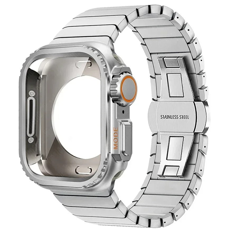 SleekArmor - Apple Watch Case & Stainless Steel Band for 42-49mm