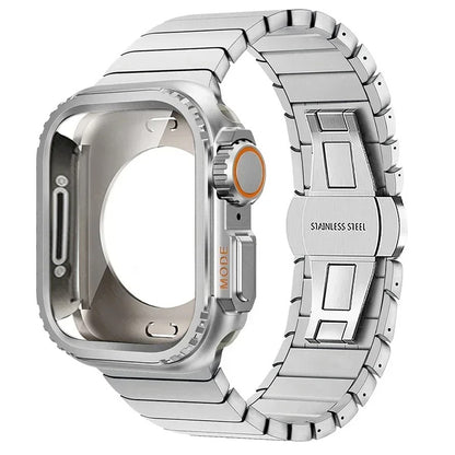 SleekArmor - Apple Watch Case & Stainless Steel Band for 42-49mm