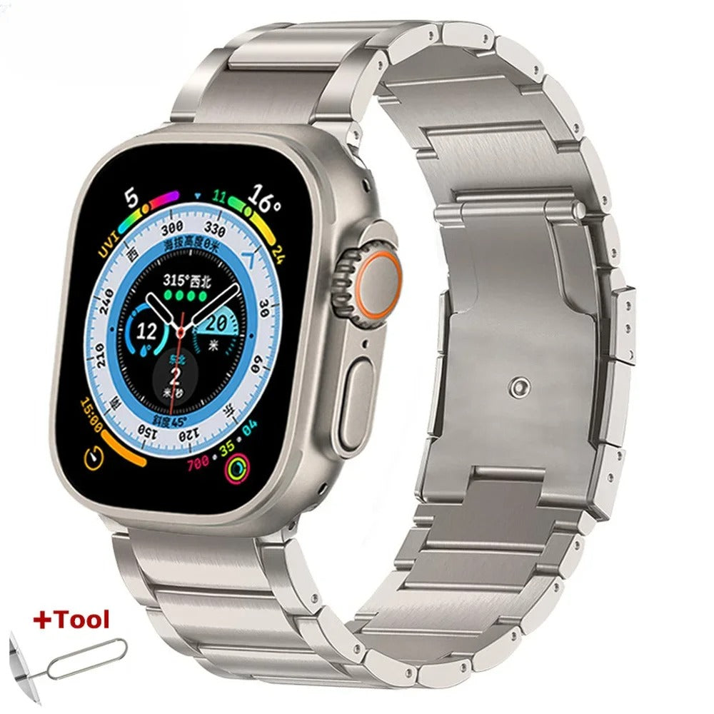 Nomad Supply - Luxury Titanium Bracelet for Apple Watch Ultra & Series 2–10, SE (44–49mm)