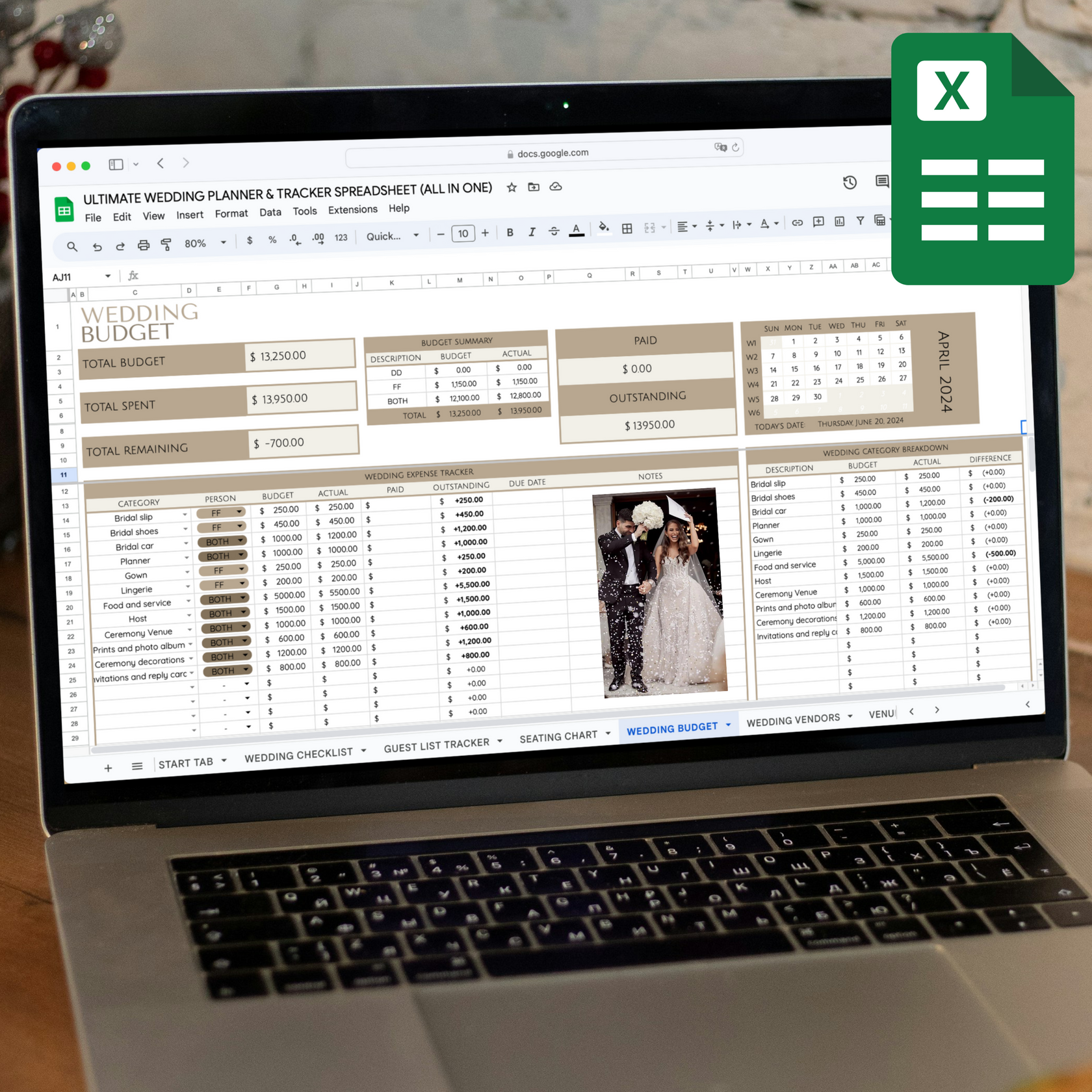 (All in One) Ultimate Wedding Planner Tracker Spreadsheet Joy (All in One) Ultimate Wedding Planner Tracker Spreadsheet Joy