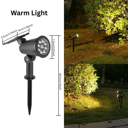 9-LED Solar Spot Lights, RGB - IP65 Waterproof Outdoor Landscape Spotlight