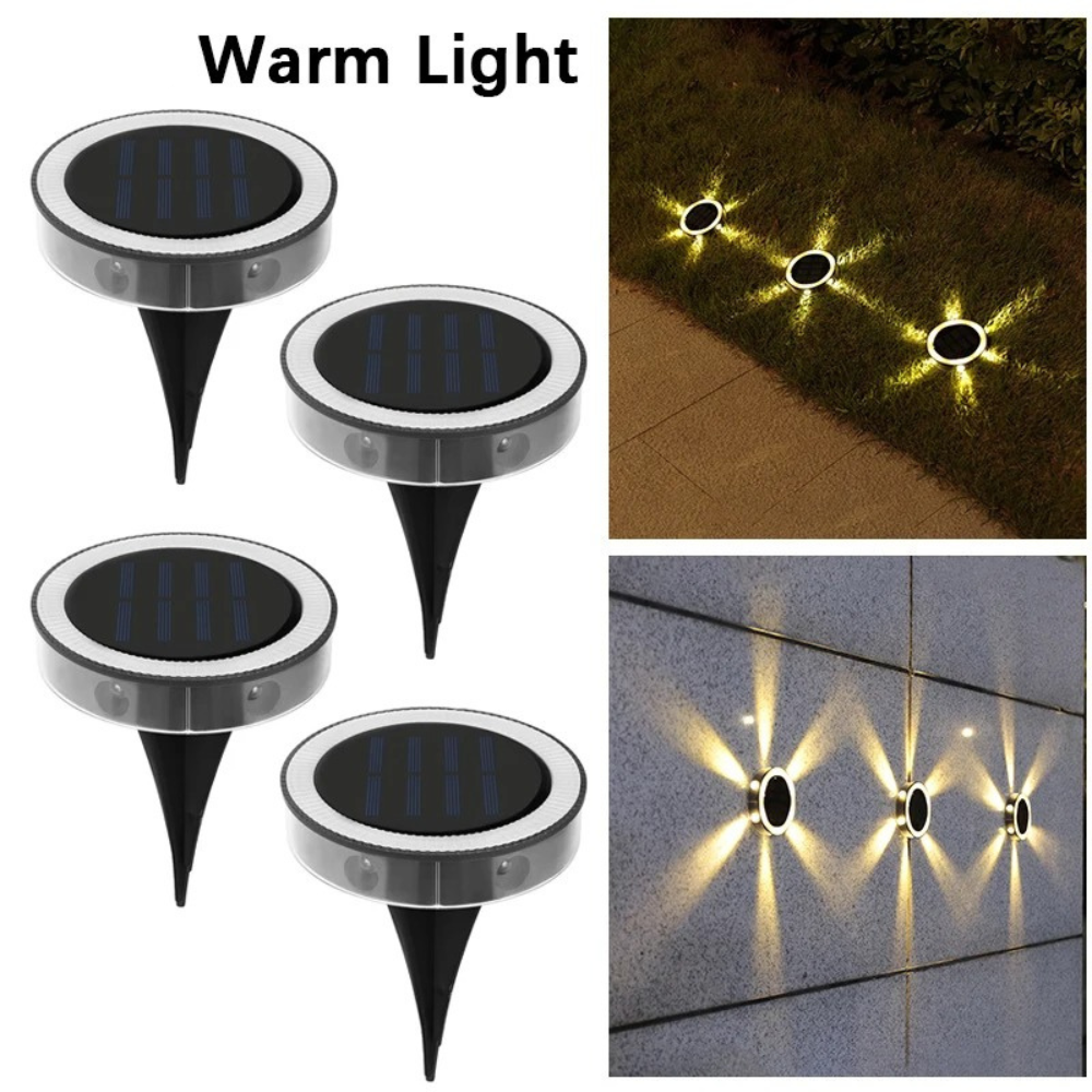 ShineGlow Solar LED Ground Lights for Outdoor Pathways & Garden Decor