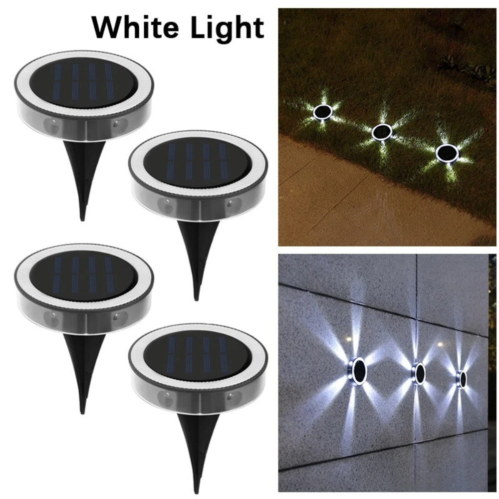 ShineGlow Solar LED Ground Lights for Outdoor Pathways & Garden Decor