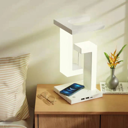 NovaLift - Anti-Gravity LED Lamp with Integrated Wireless Charger