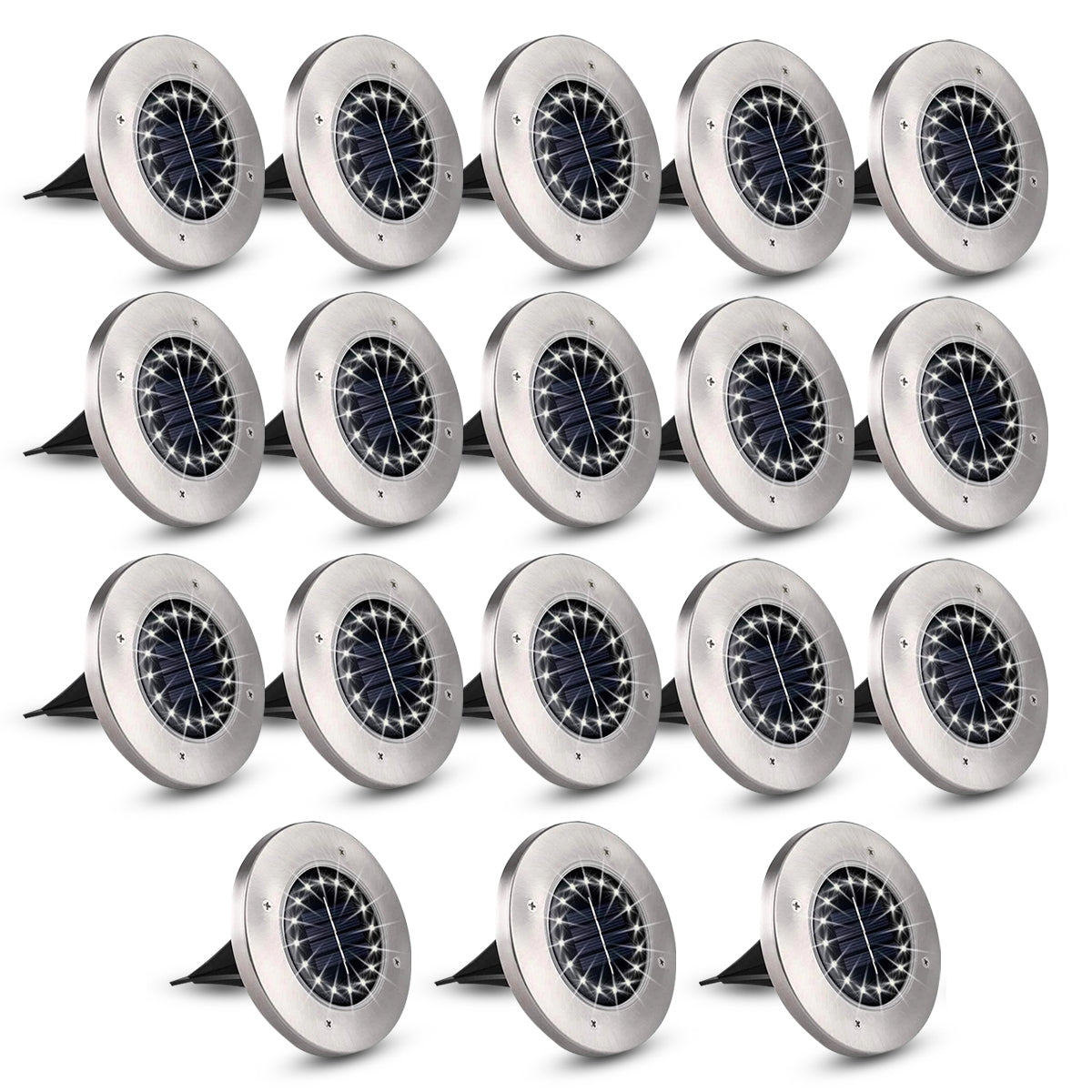 18 Pieces Solar Ground 16 Leds Outdoor Lights